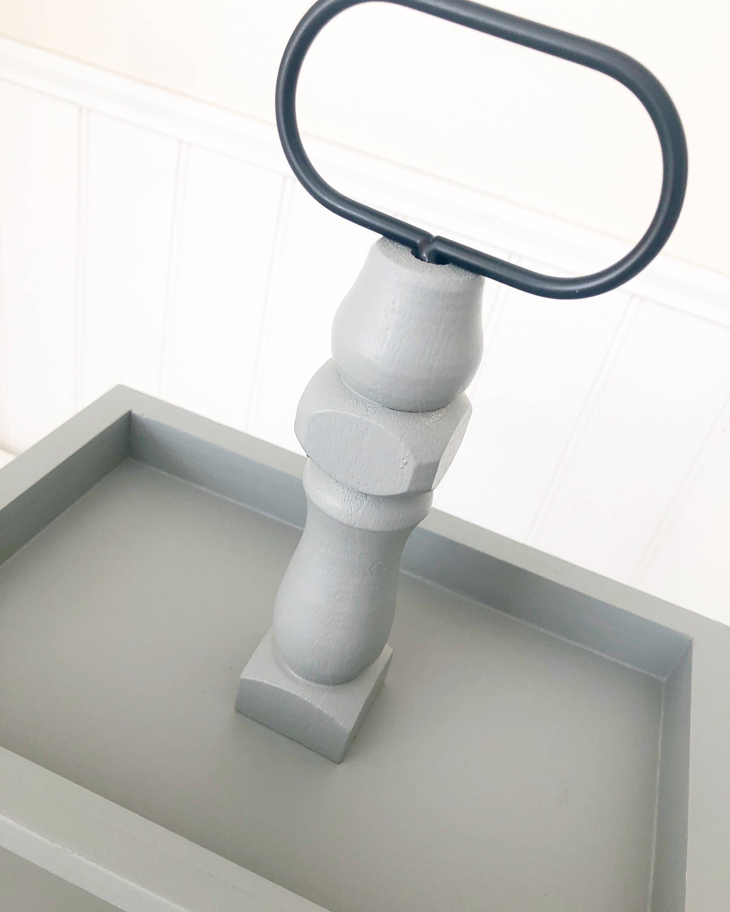 Tiered Tray-Farmhouse Gray, Rectangle