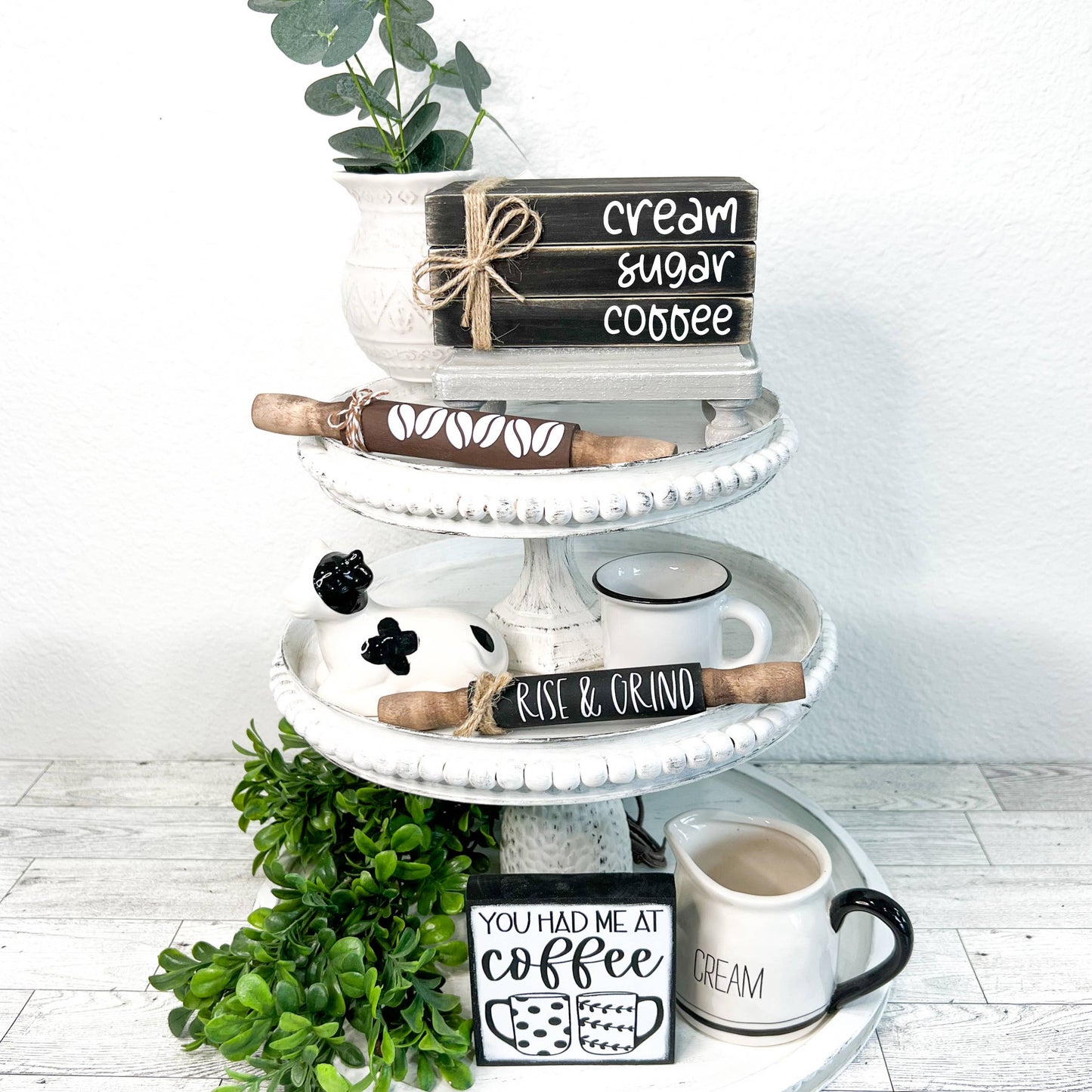 Cream & Sugar Book Stack