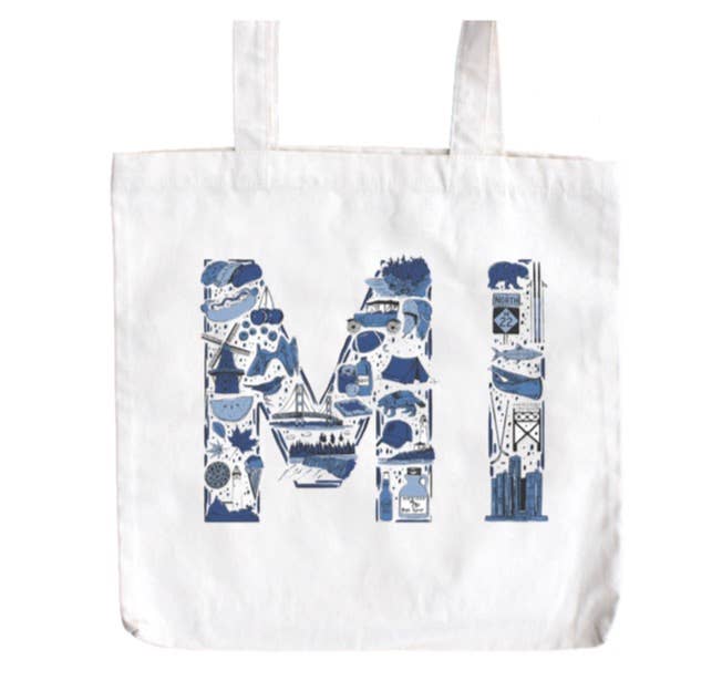 Illustrated MI Tote Bag