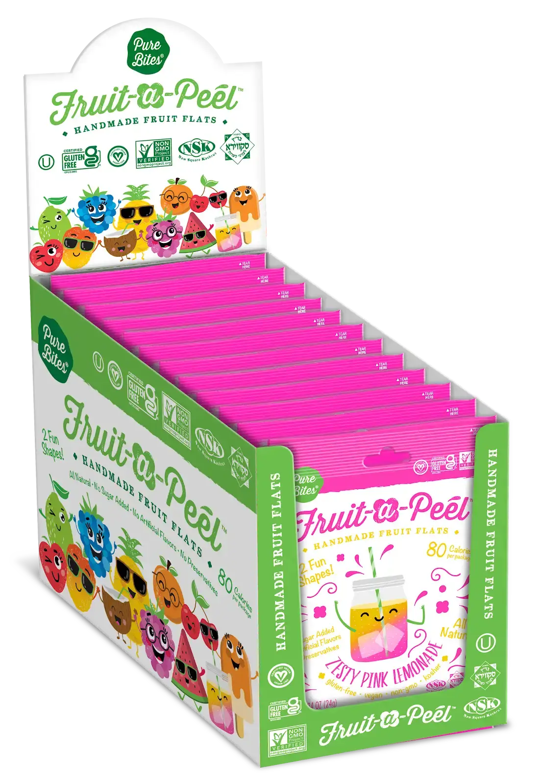 Fruit-a-Peel Zesty Pink Lemonade Fruit Flats