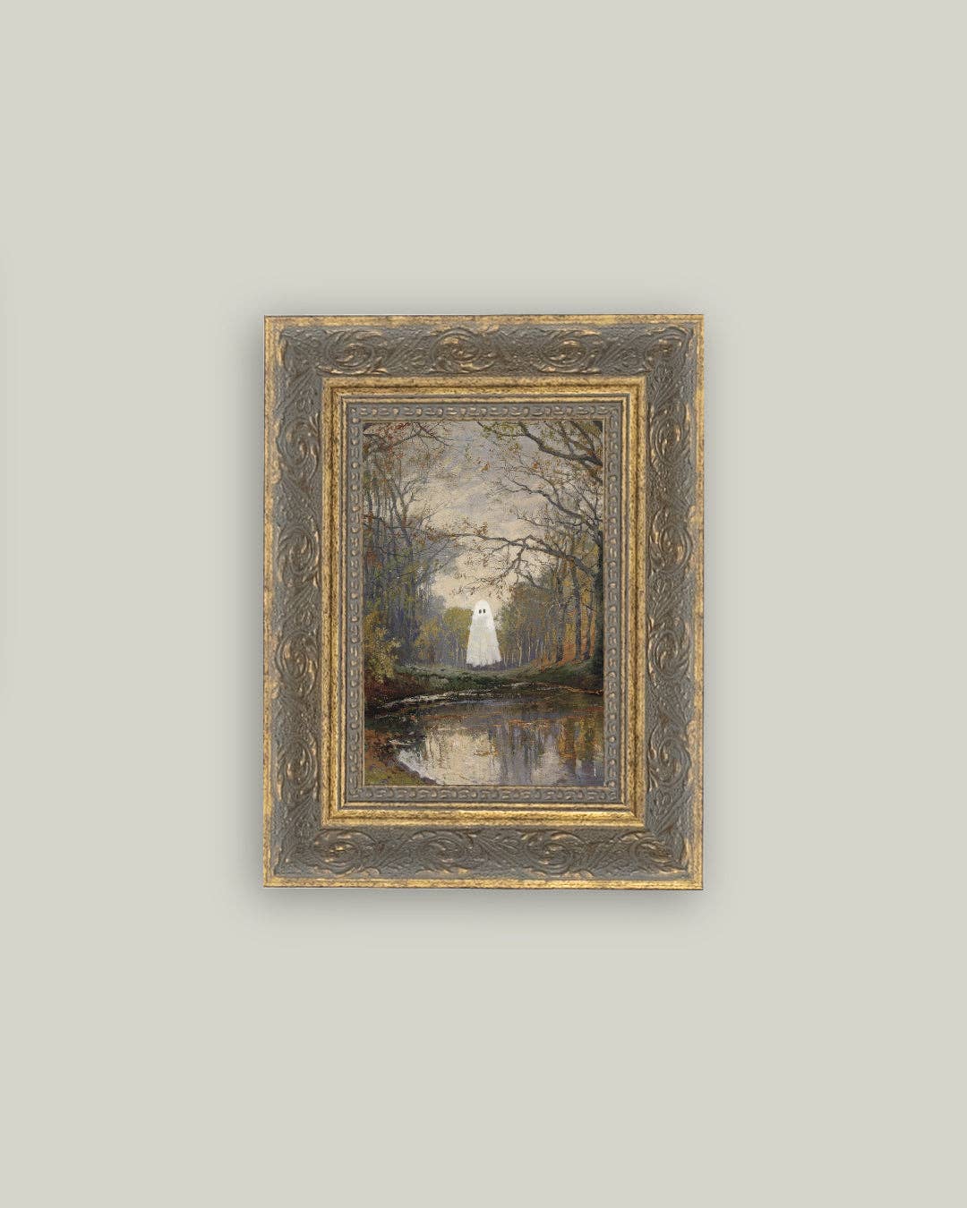 Ghost in the Woods Framed Antique Art