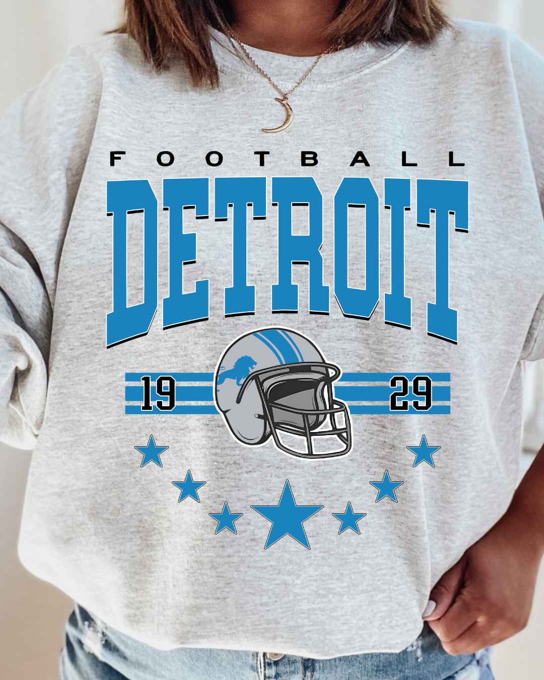 DETROIT LIONS FOOTBALL NFL X Taylor Crewneck Pullover