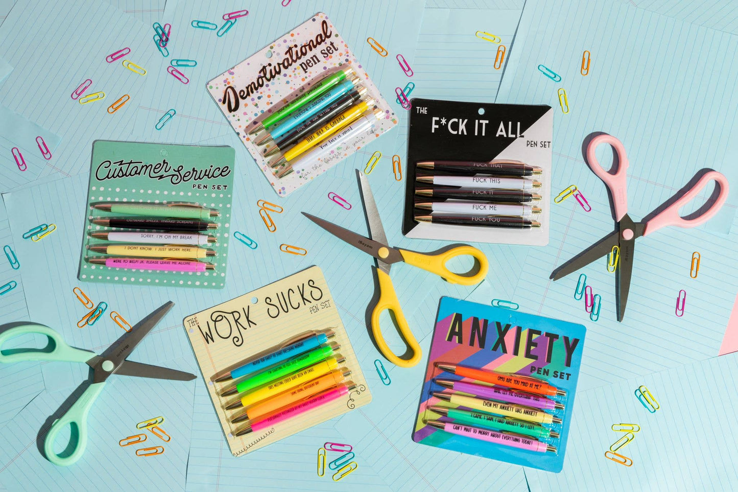 Customer Service Pen Set (funny, gifts, pens, mothers day, relatable, stationery)