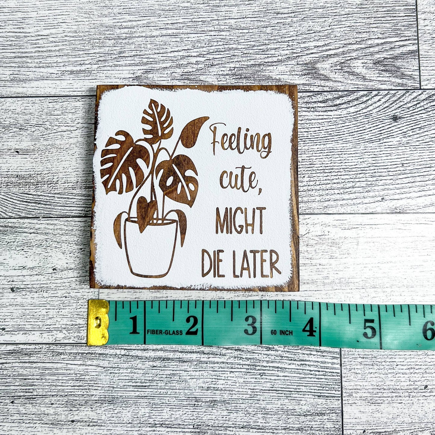Mini wood sign | Plant lover decor | Farmhouse decor - Cute