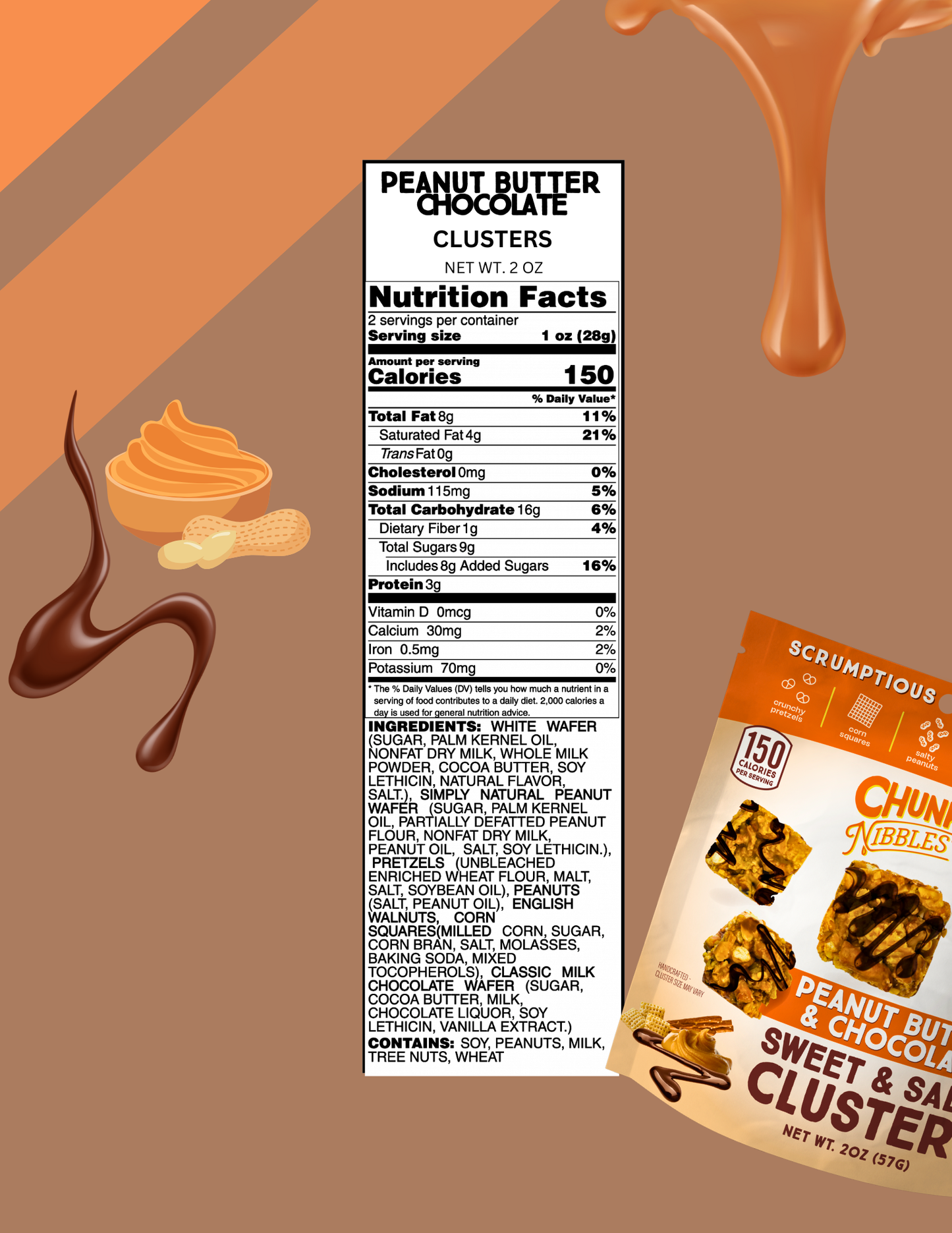 Peanut Butter Chocolate Chunk Nibbles Snack Pack