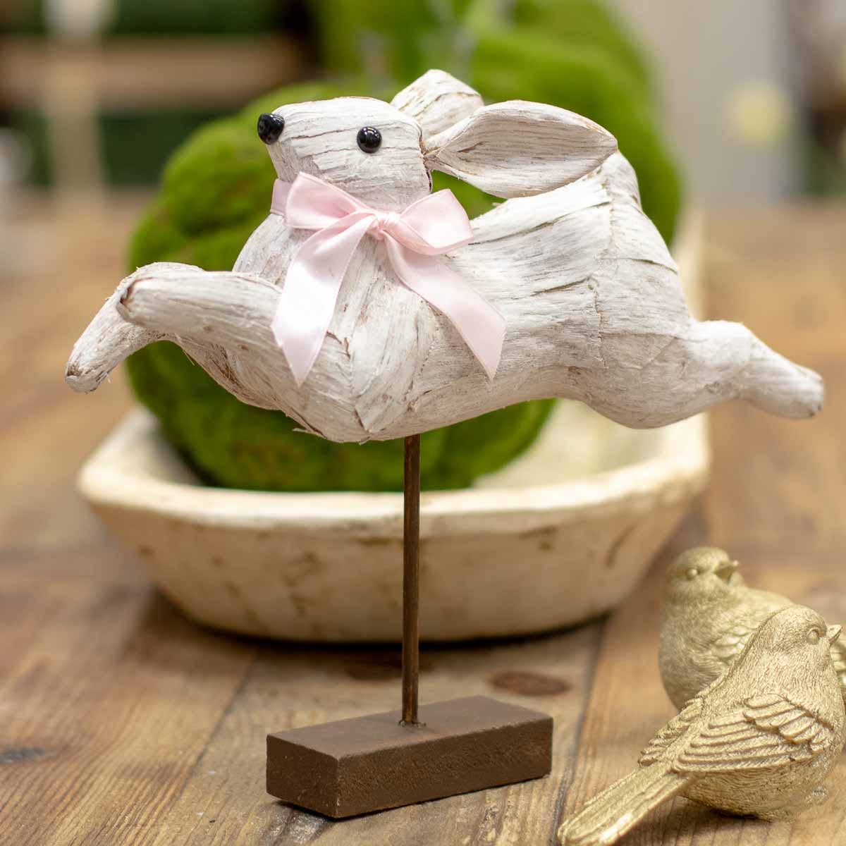 Sawyer Leaping Bunny-Antique White 10x4x8.5