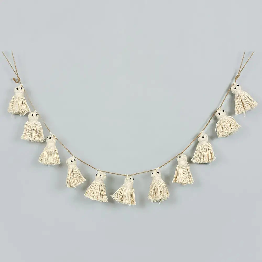 36” garland TASSEL GHOSTS