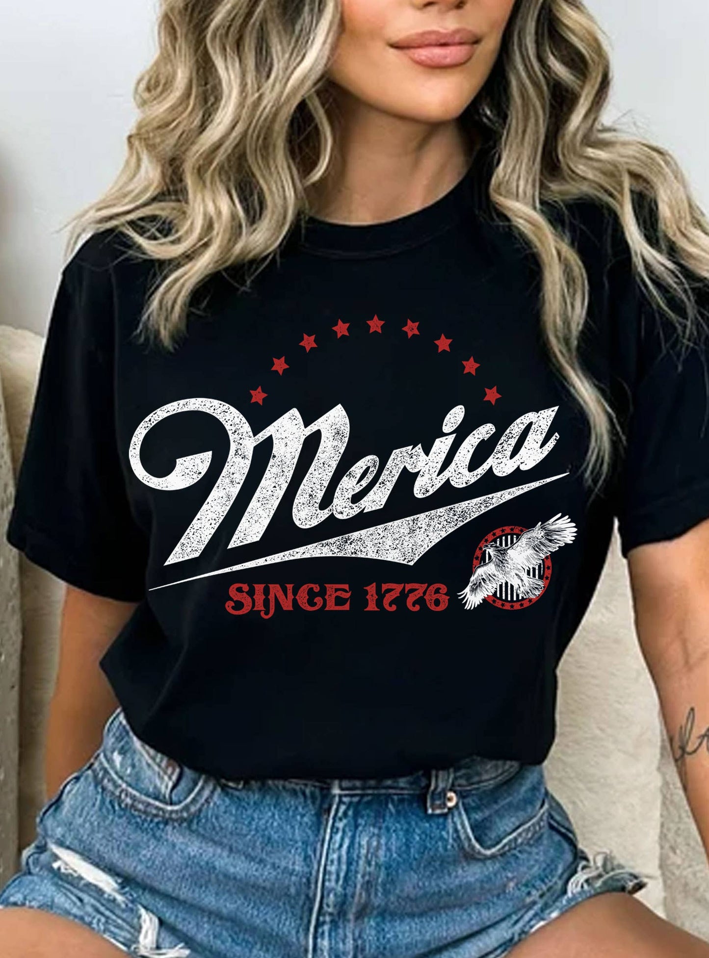 MERICA SINCE 1776 EAGLE GRAPHIC TSHIRTS