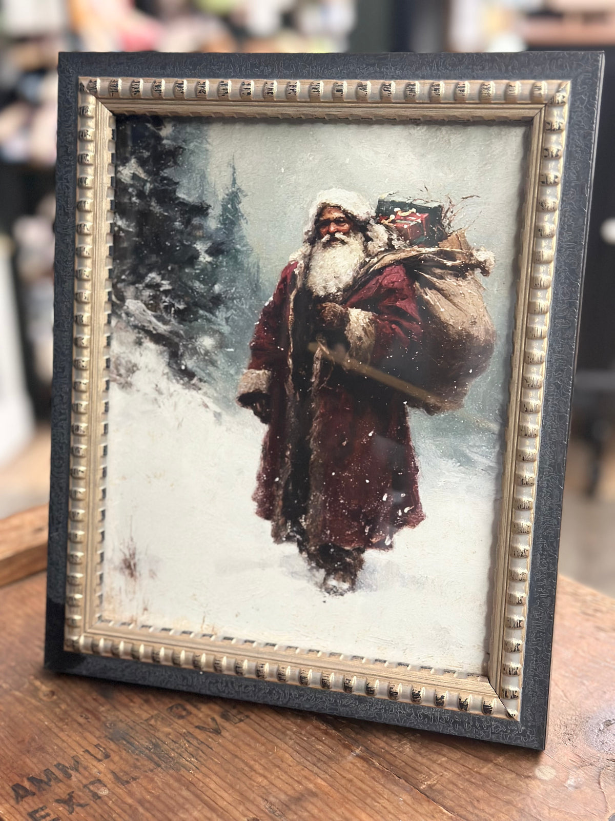 Santa Carrying Toy Bag