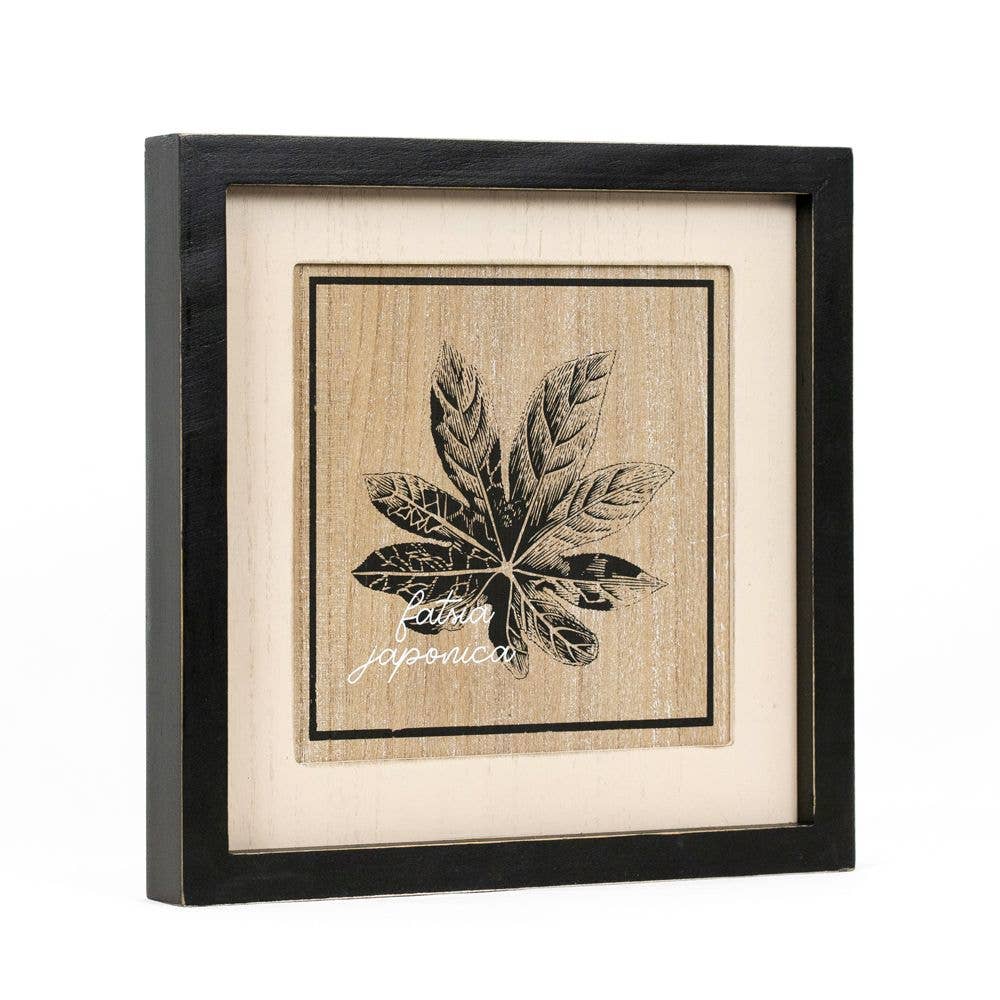15834 - 12x12 wood frame sign (FATRIA/SHAPES) modern decor