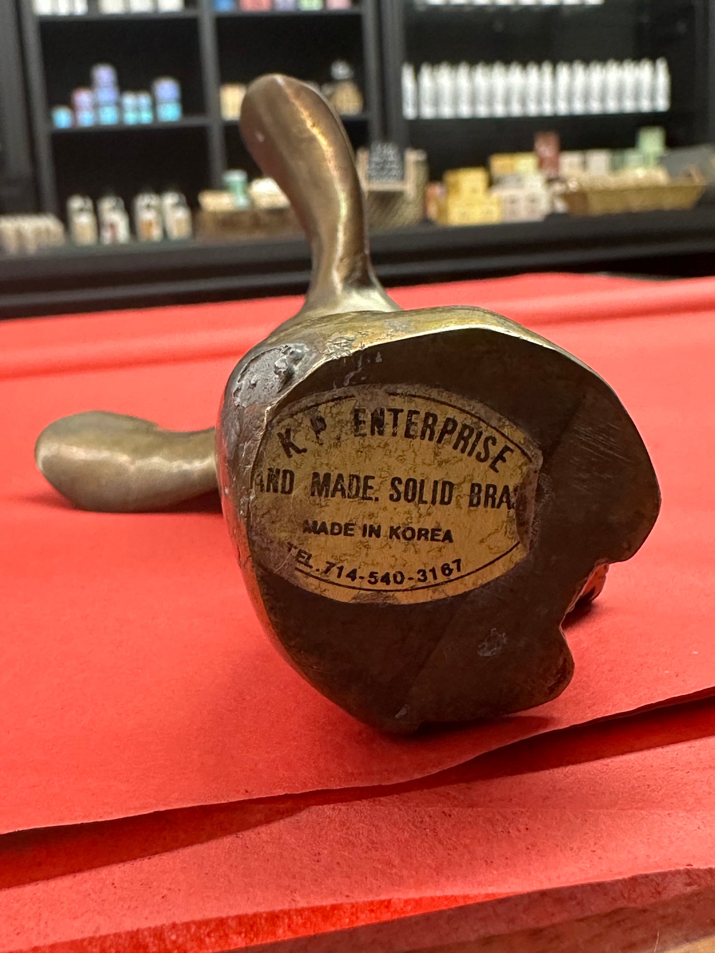 Vintage Solid Brass Mouse