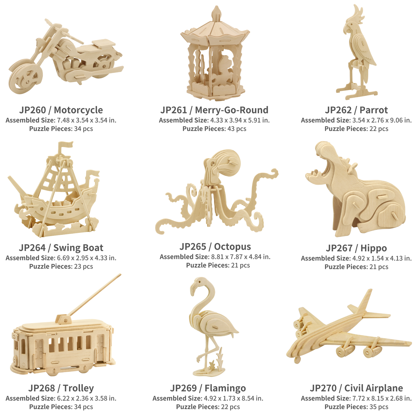3D Wooden Puzzles