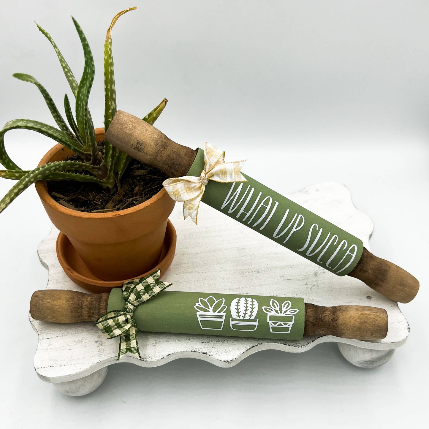 Mini plant rolling pin | Succulent decor | Plant lover decor