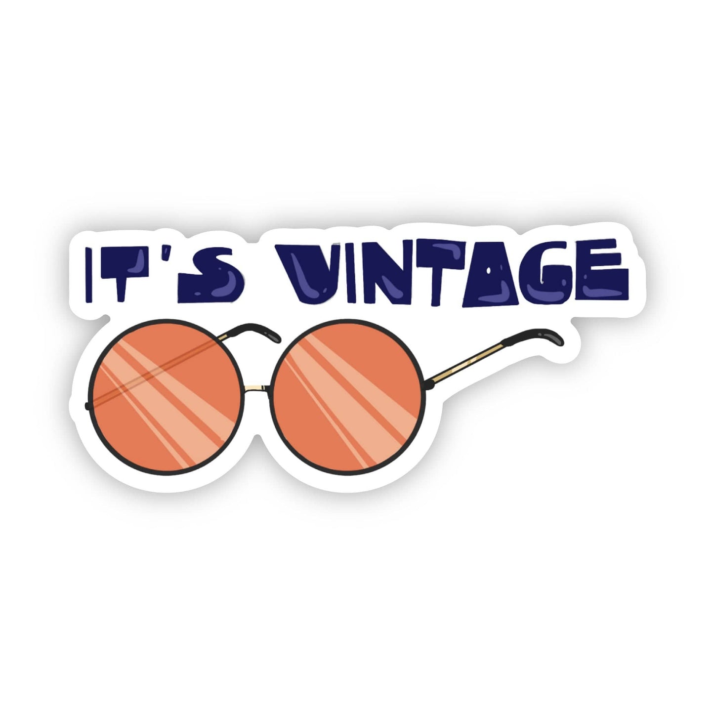 "It's Vintage" Groovy Glasses Sticker