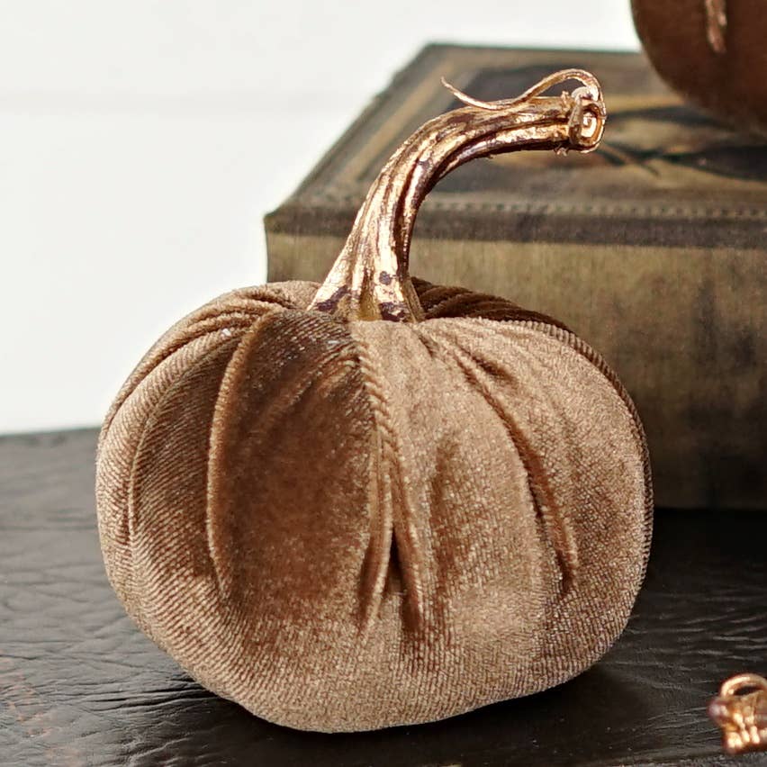 Brown Velvet Pumpkin