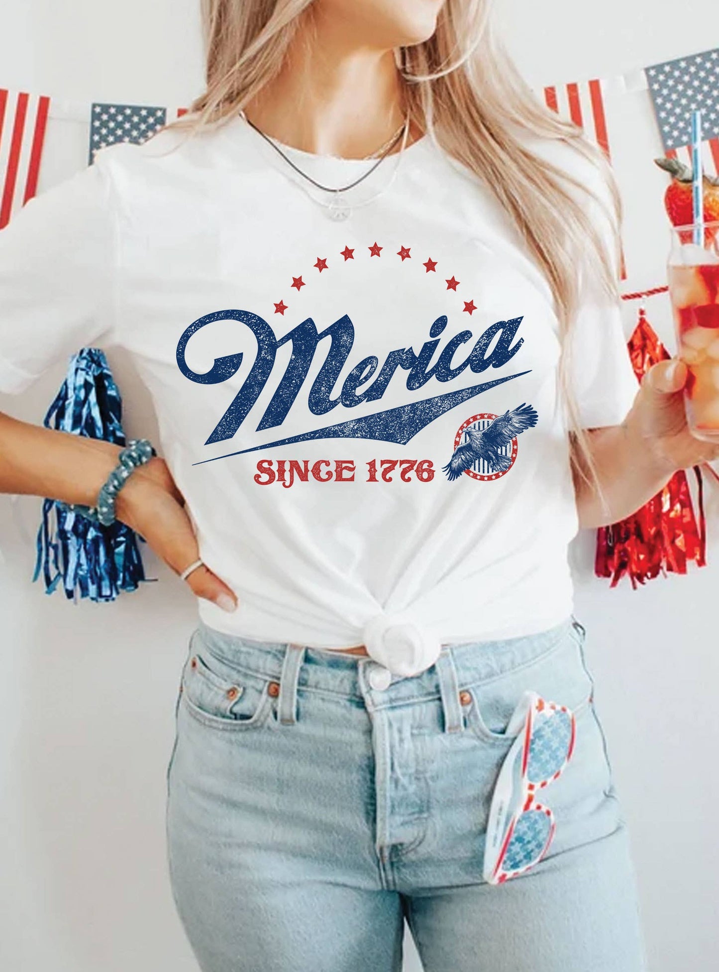 MERICA SINCE 1776 EAGLE GRAPHIC TSHIRTS