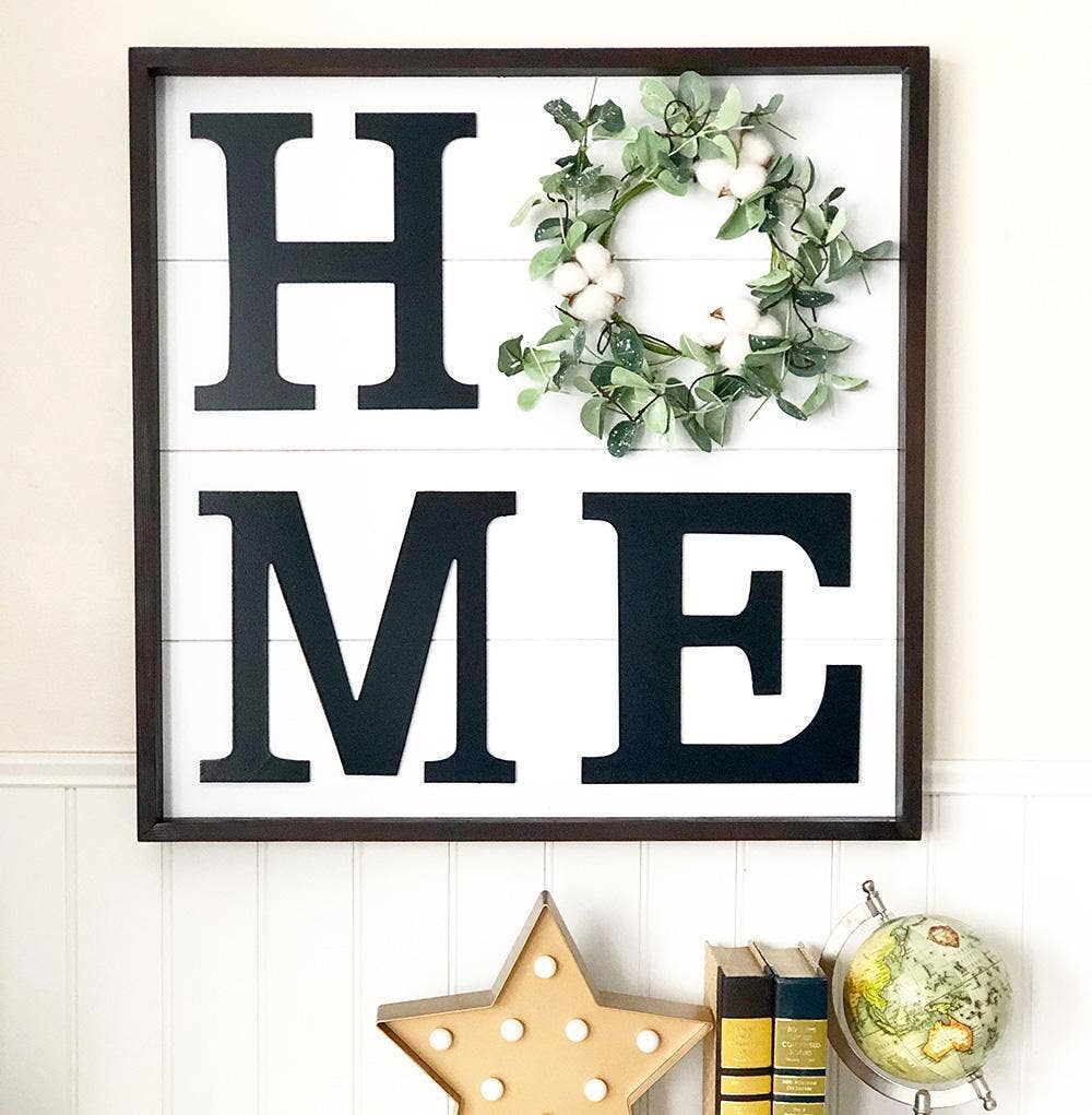 Summer Wreath for Home Sign