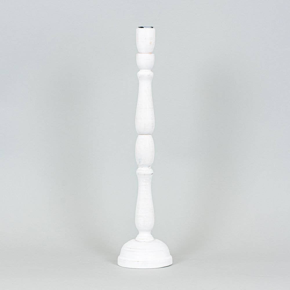 Tall White Taper Candle Holder