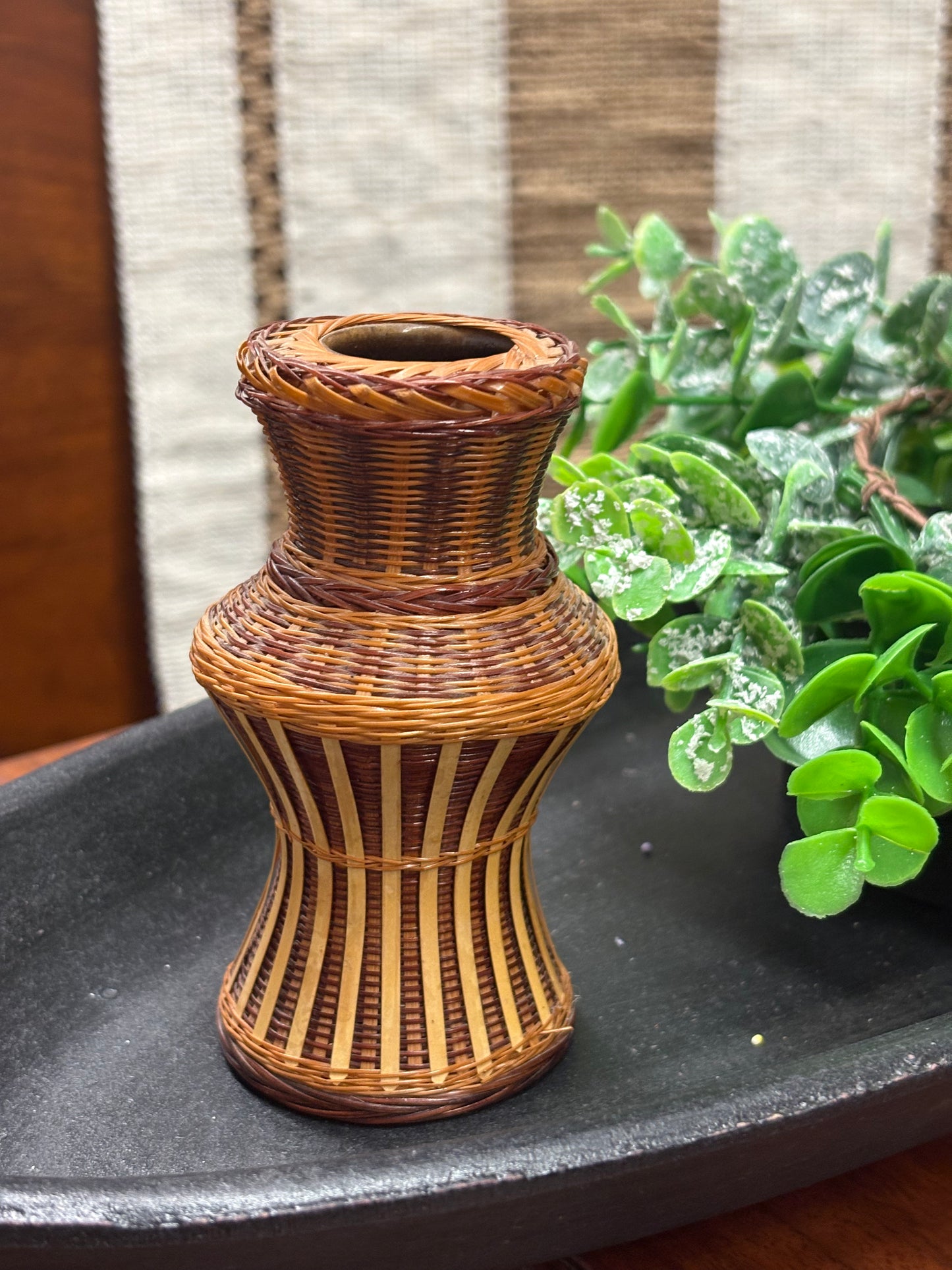 Rattan Taper Candle Holder