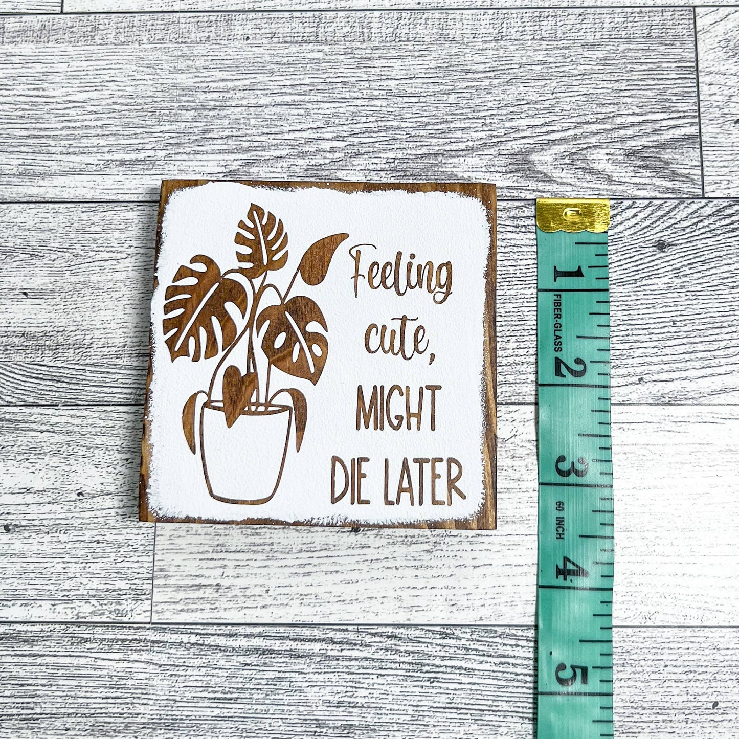 Mini wood sign | Plant lover decor | Farmhouse decor - Cute
