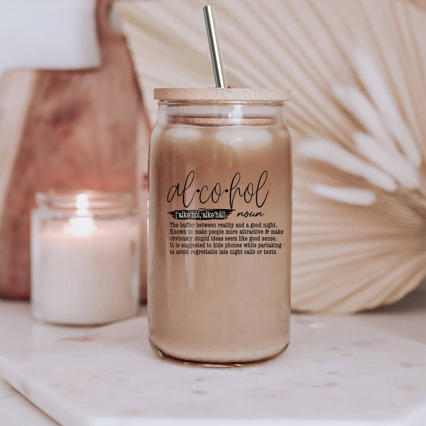 Mom Life Glass Coffee Mugs with Straws | Funny Mothers Day