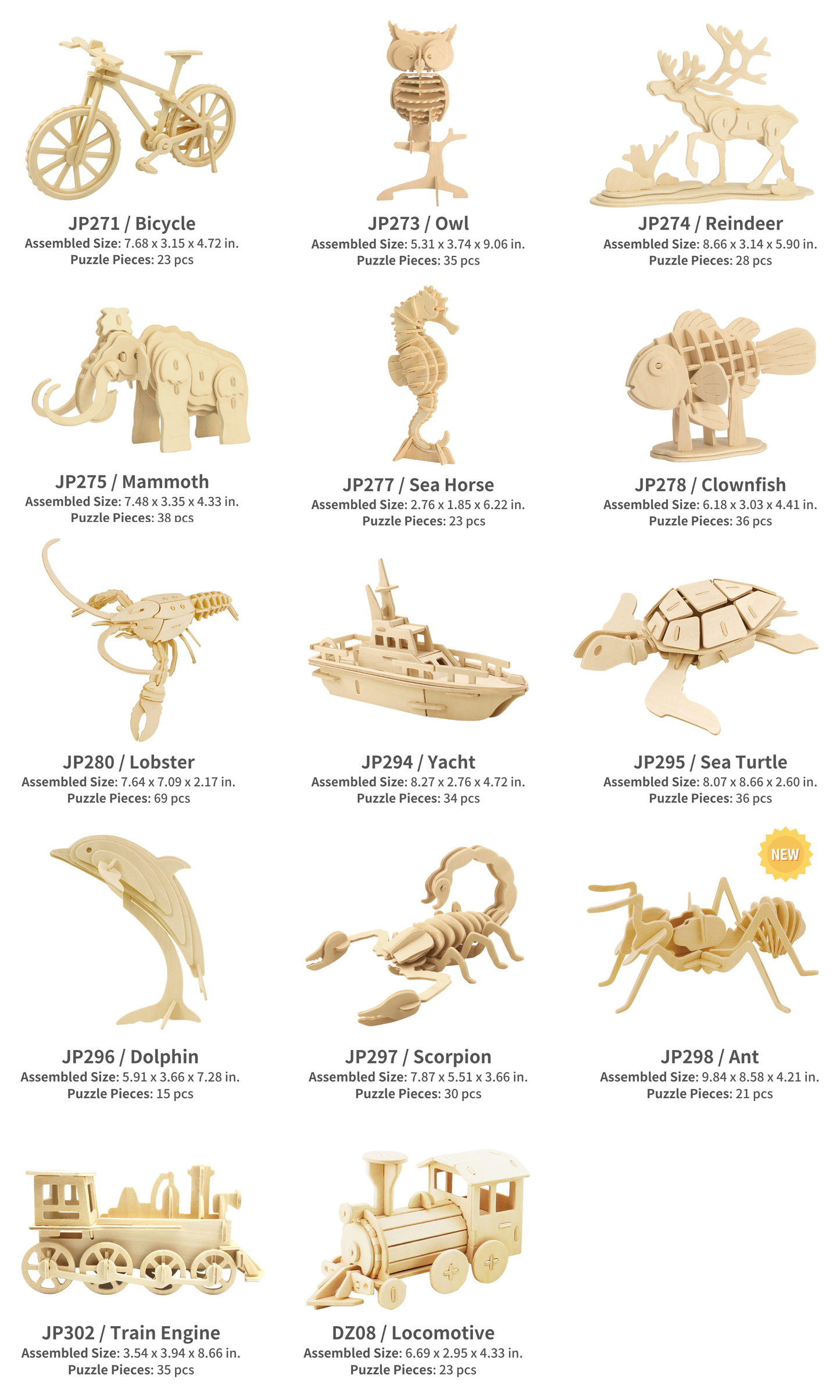 3D Wooden Puzzles