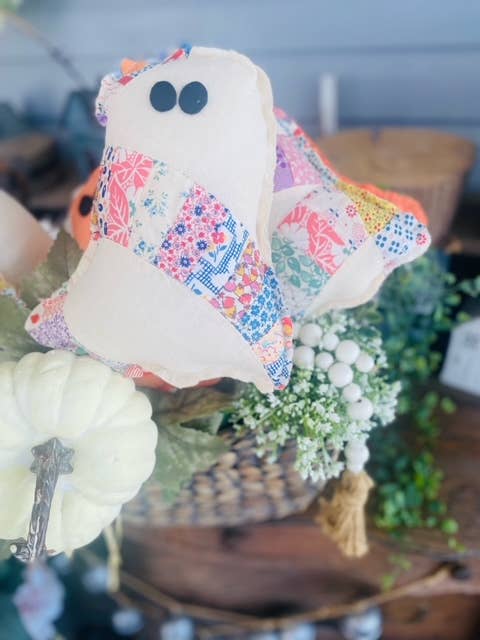 Handmade Vintage Quilt Ghost Pillow