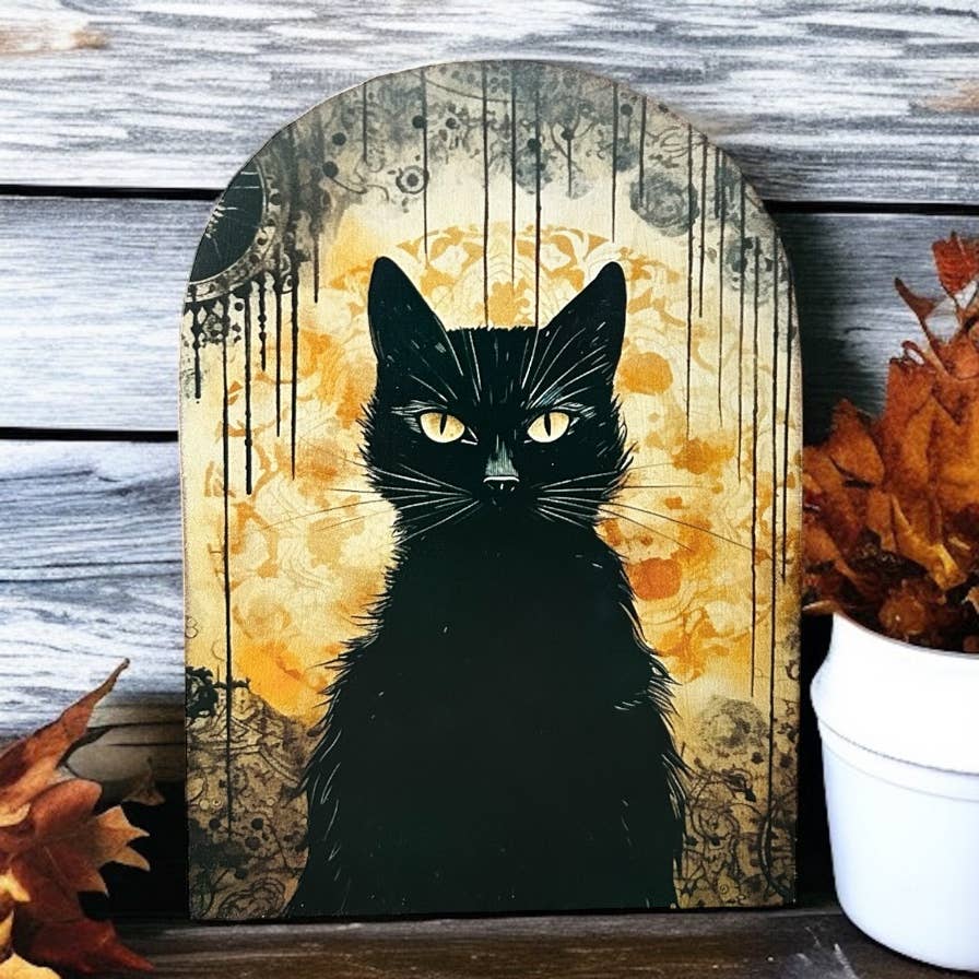 Black Cat Wood Arch