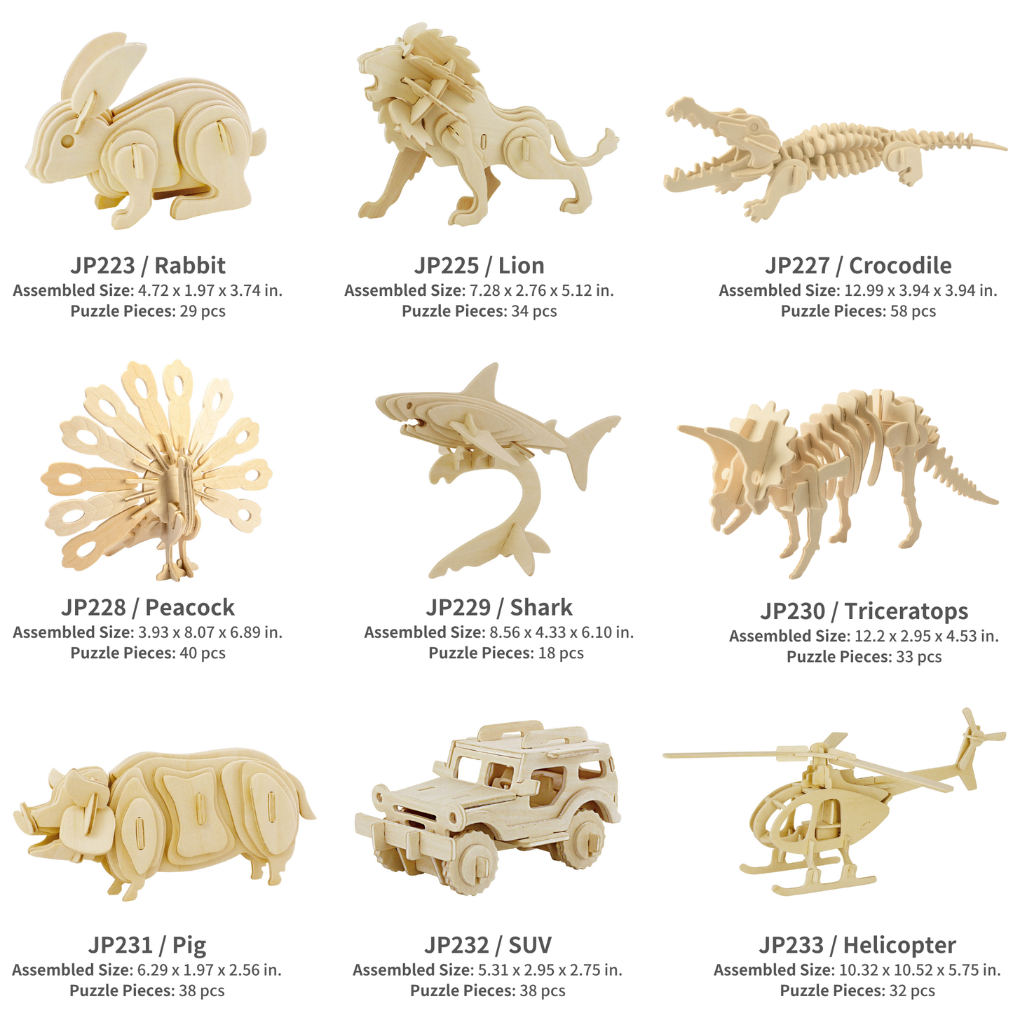 3D Wooden Puzzles