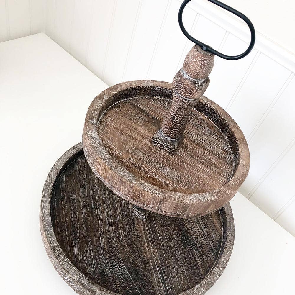Foundations Decor Tiered Tray - Antique Finish, Round 15"