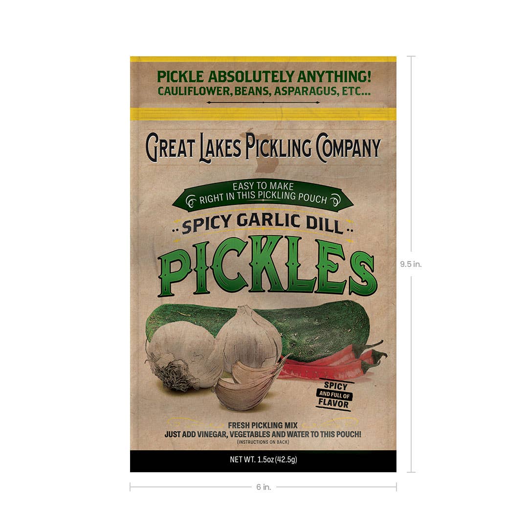 Spicy Garlic Dill Easy-to-Make Pickling Pouch