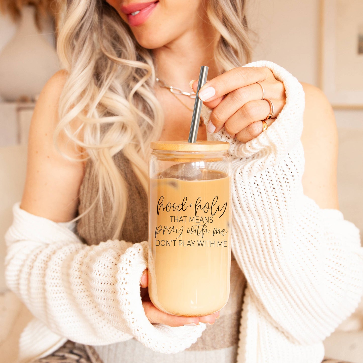 Mom Life Glass Coffee Mugs with Straws | Funny Mothers Day
