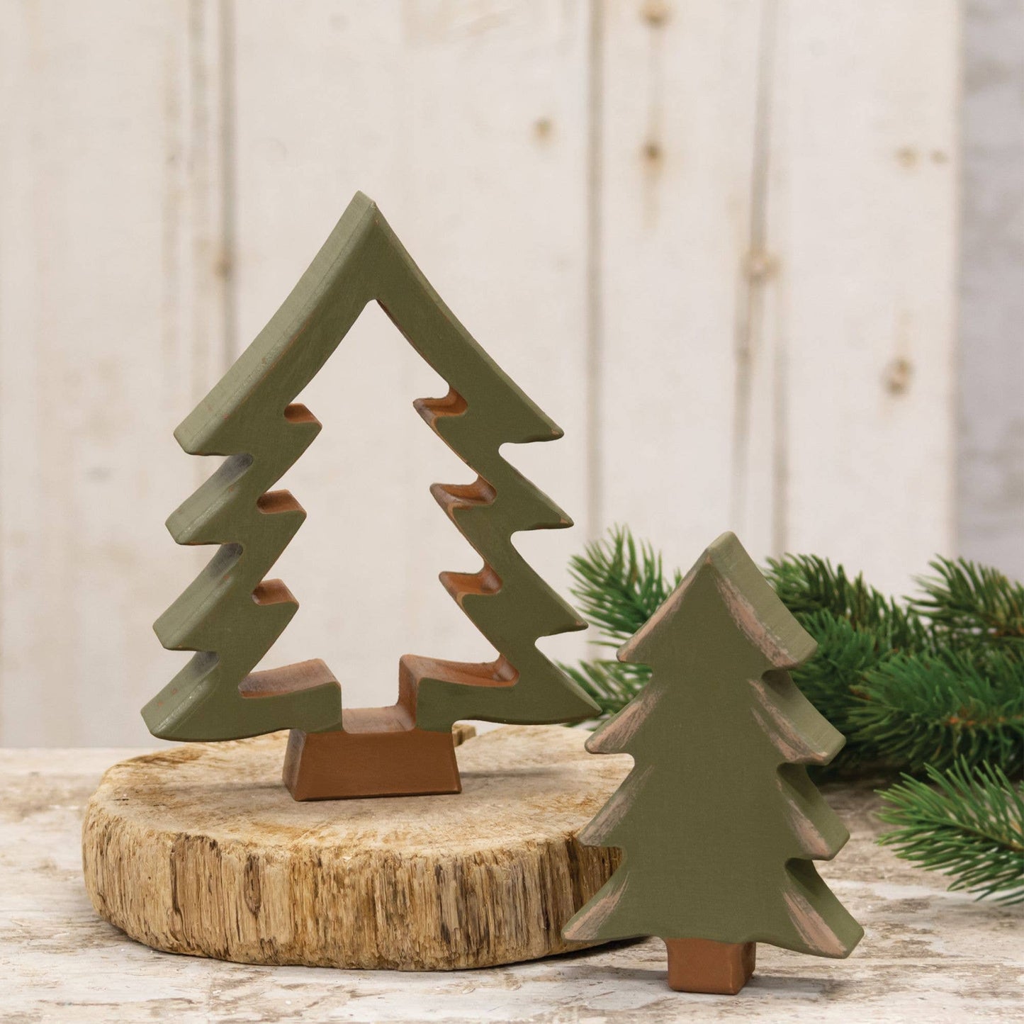2/Set, Wooden Christmas Tree Cutouts