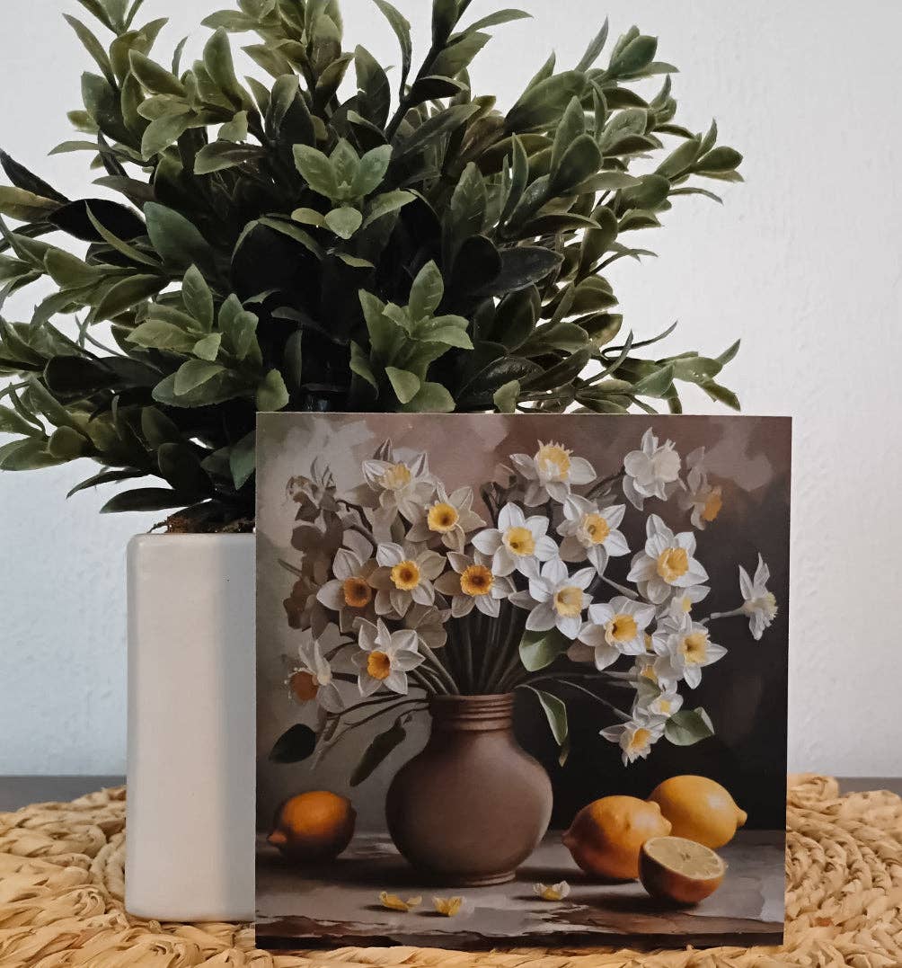 Flower Vase & Lemons