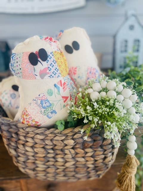 Handmade Vintage Quilt Ghost Pillow