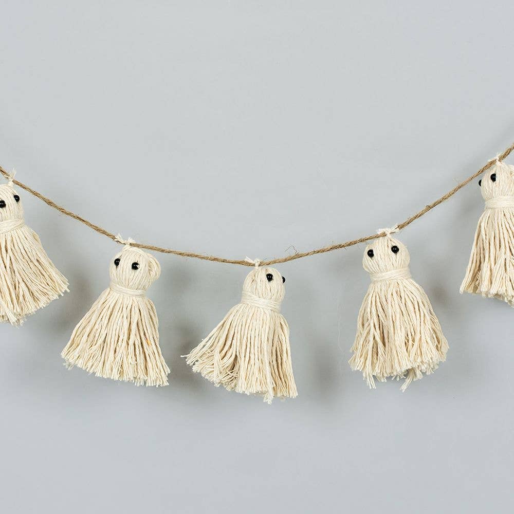 36” garland TASSEL GHOSTS