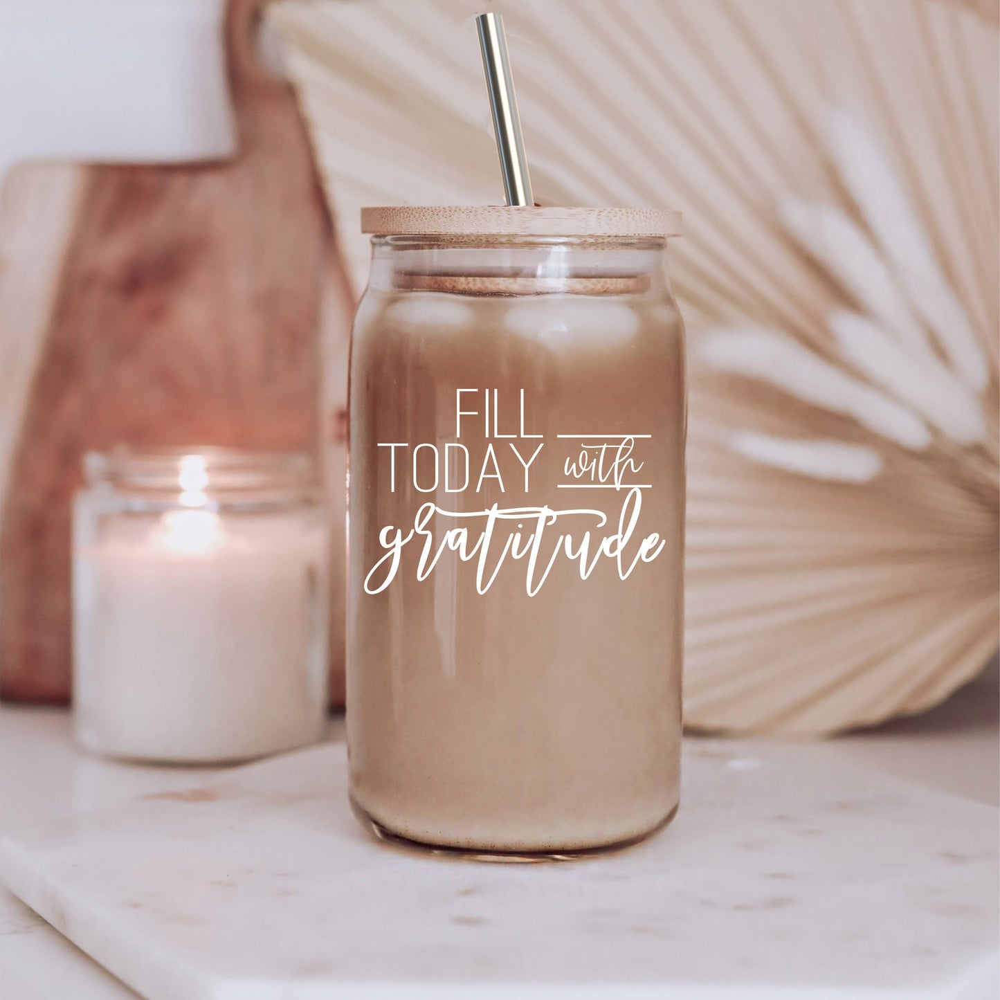 Mom Life Glass Coffee Mugs with Straws | Funny Mothers Day