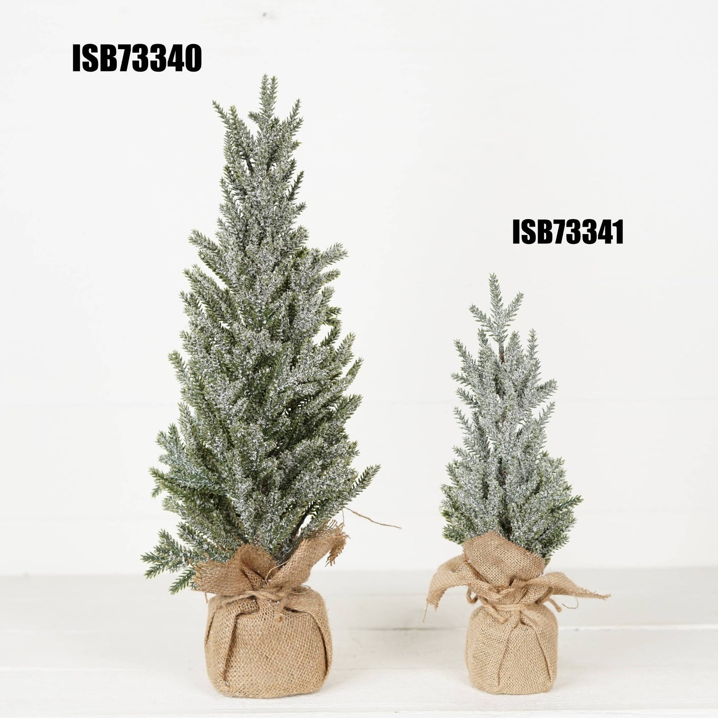 Burlap Snowy Cypress Pine Tree