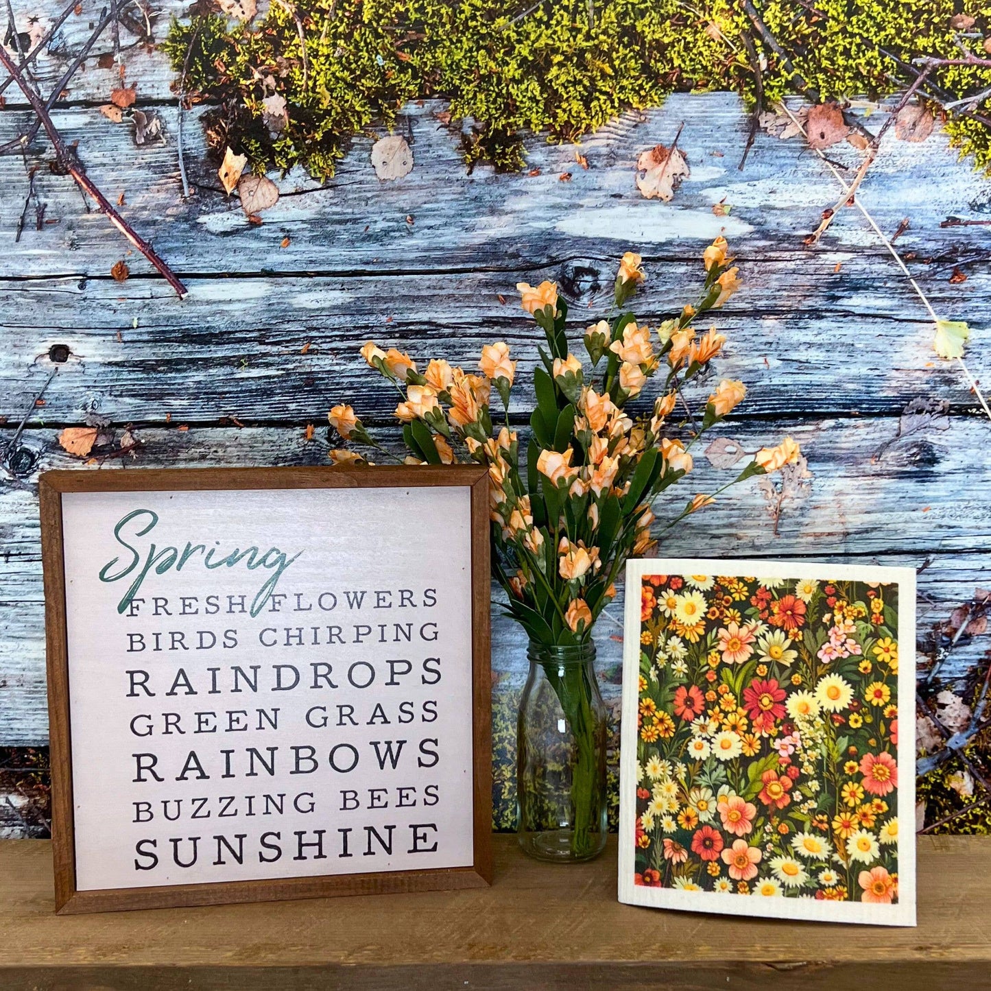 Summer Wildflower Pasture Swedish Dishcloths - Home Decor