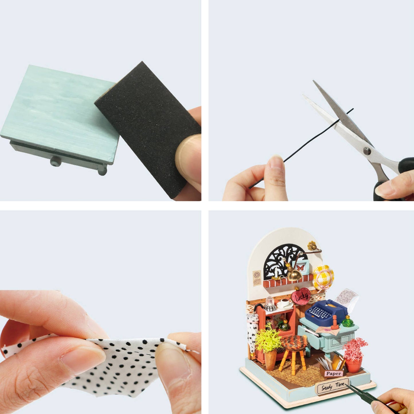 DIY Miniature House Kit: Record Mood (Study)