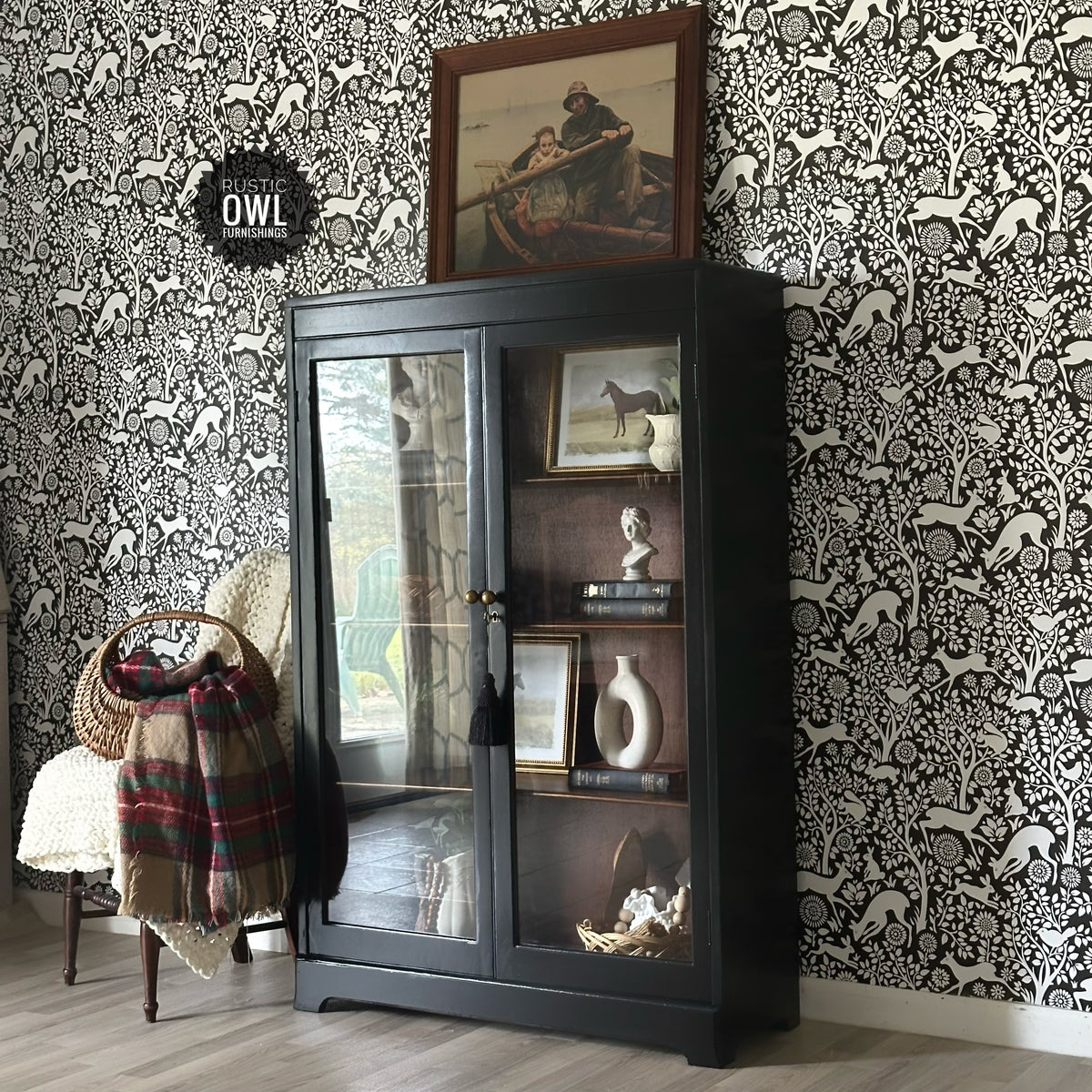 Black Glass Door Bookcase