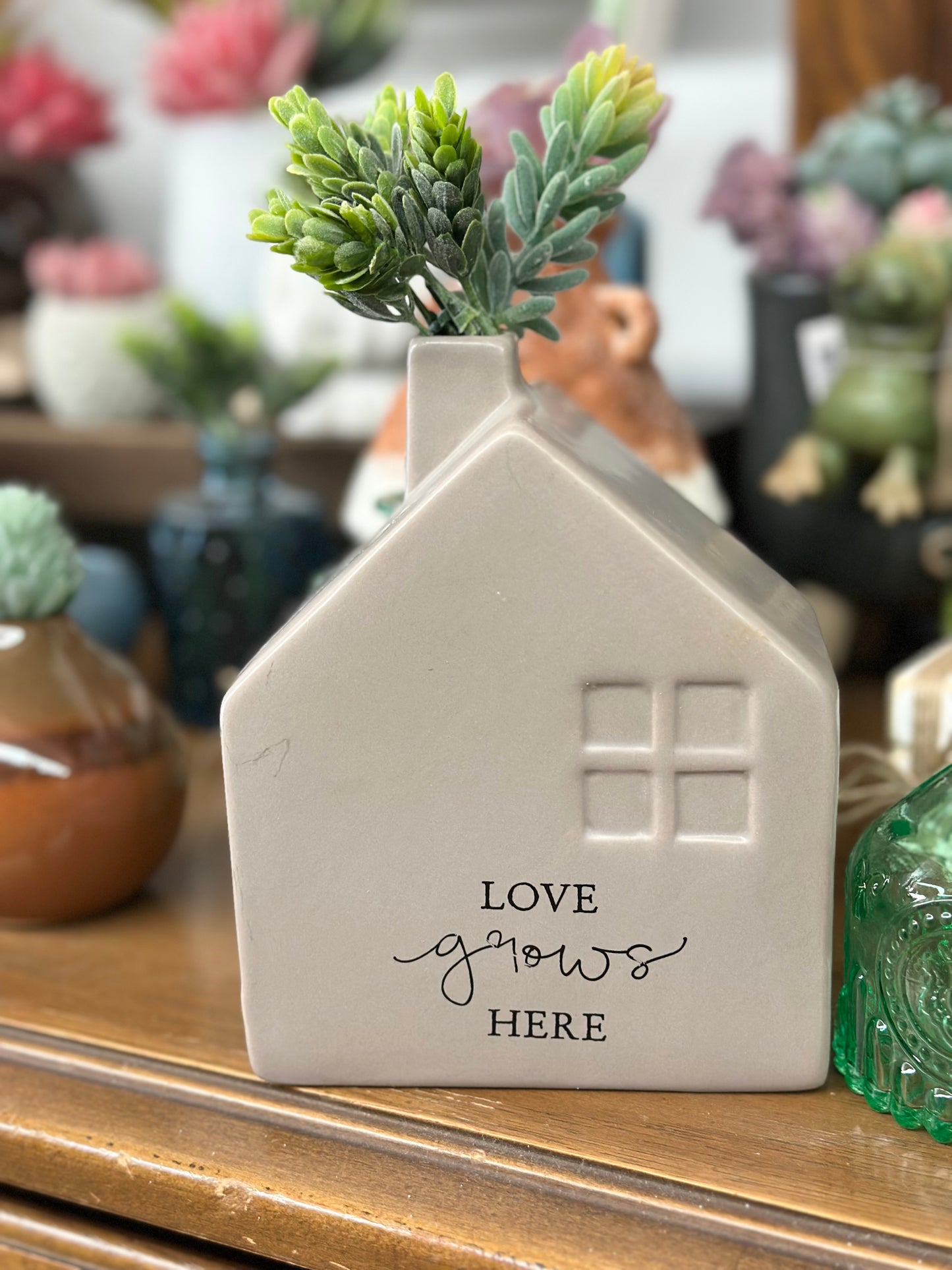 Ceramic House Bud Vases