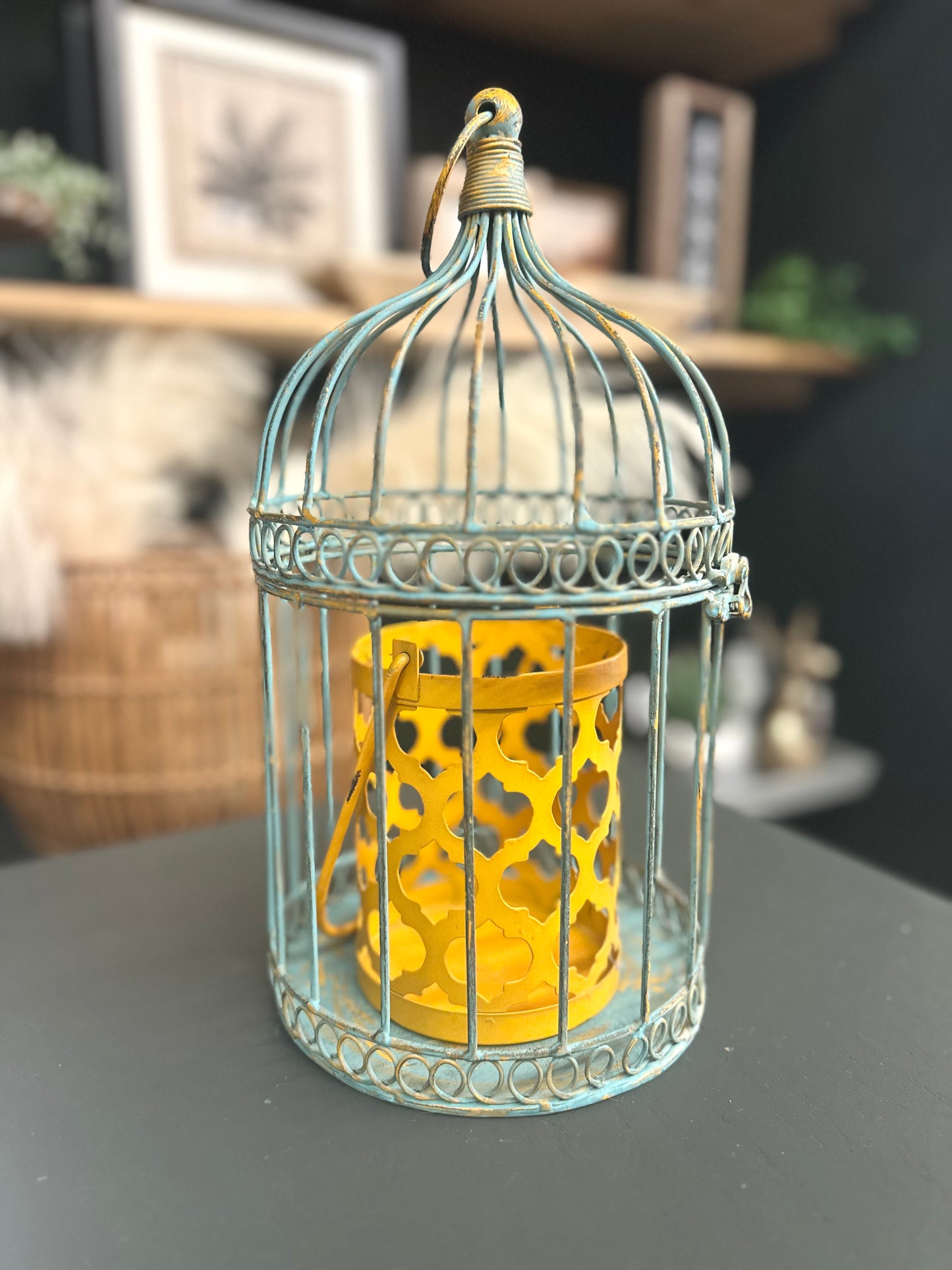 Cutout Mustard Lantern