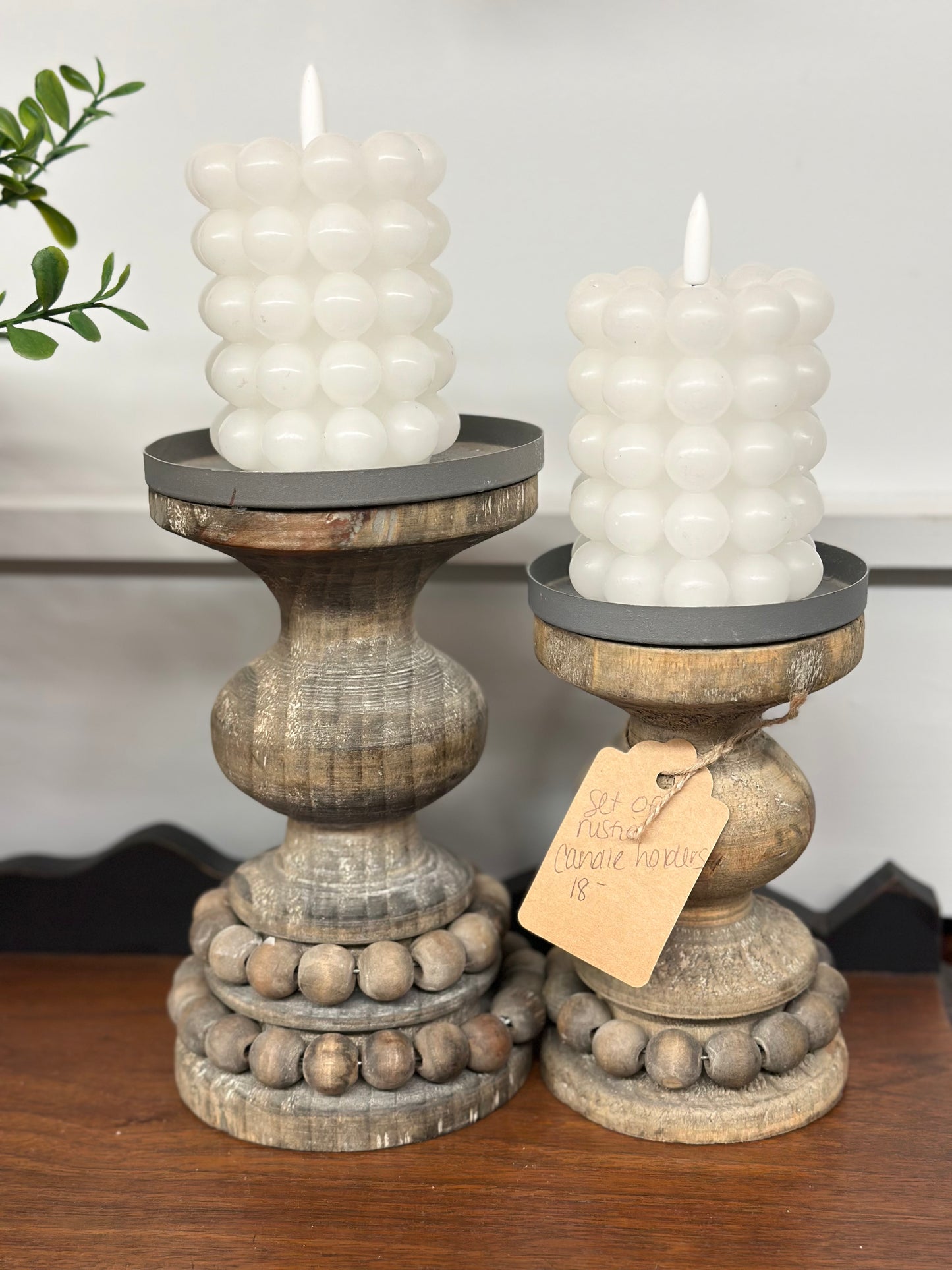 Set of Rustic Candle Holders