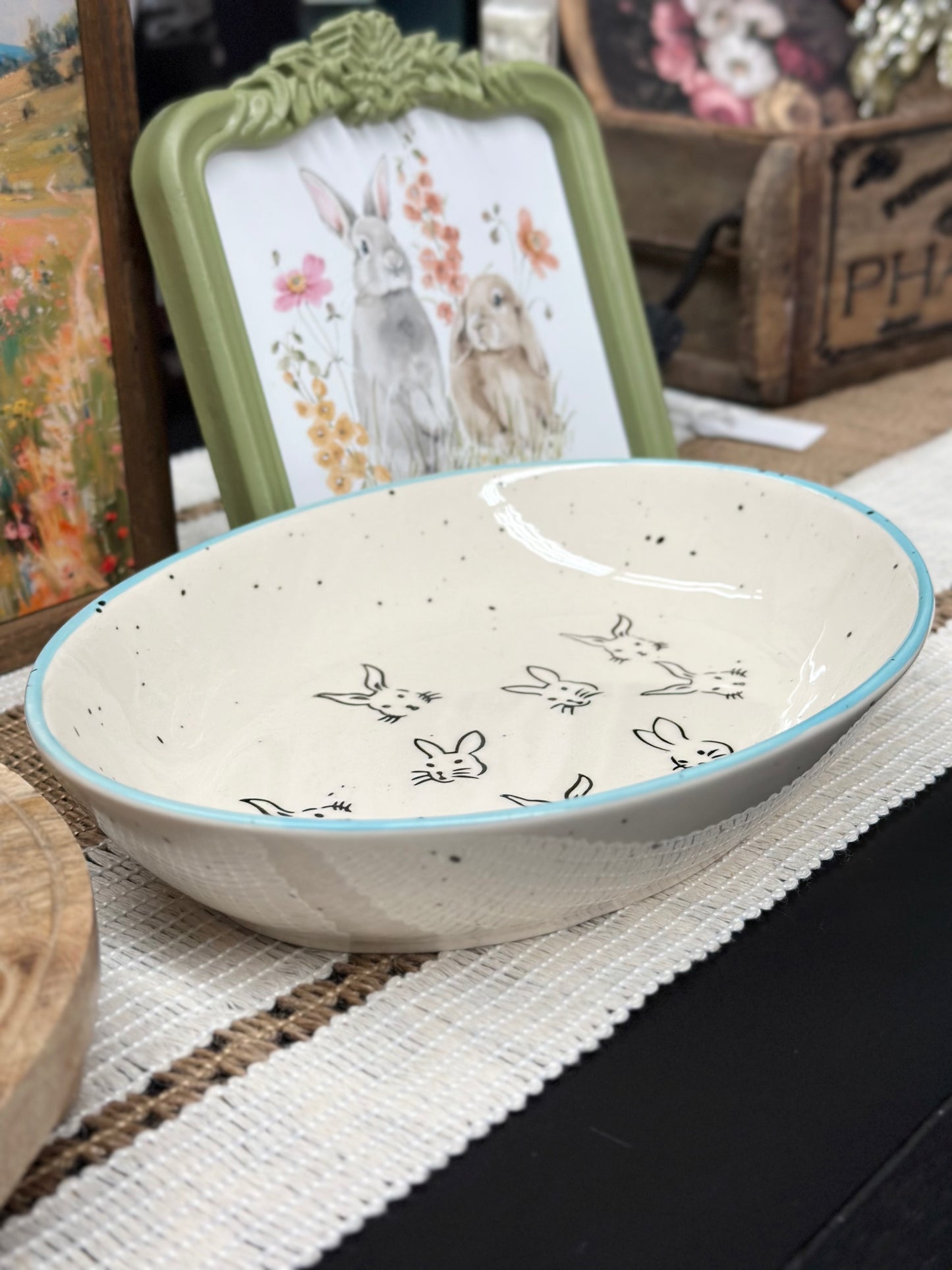 Vintage Meritage Bunny Serving Dish