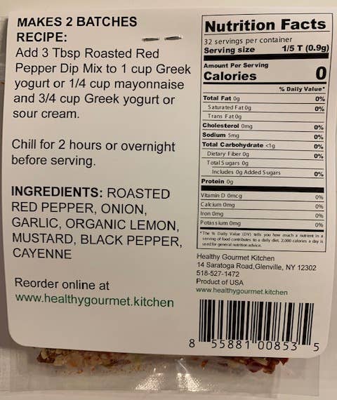 Red Bell Pepper Dip Mix