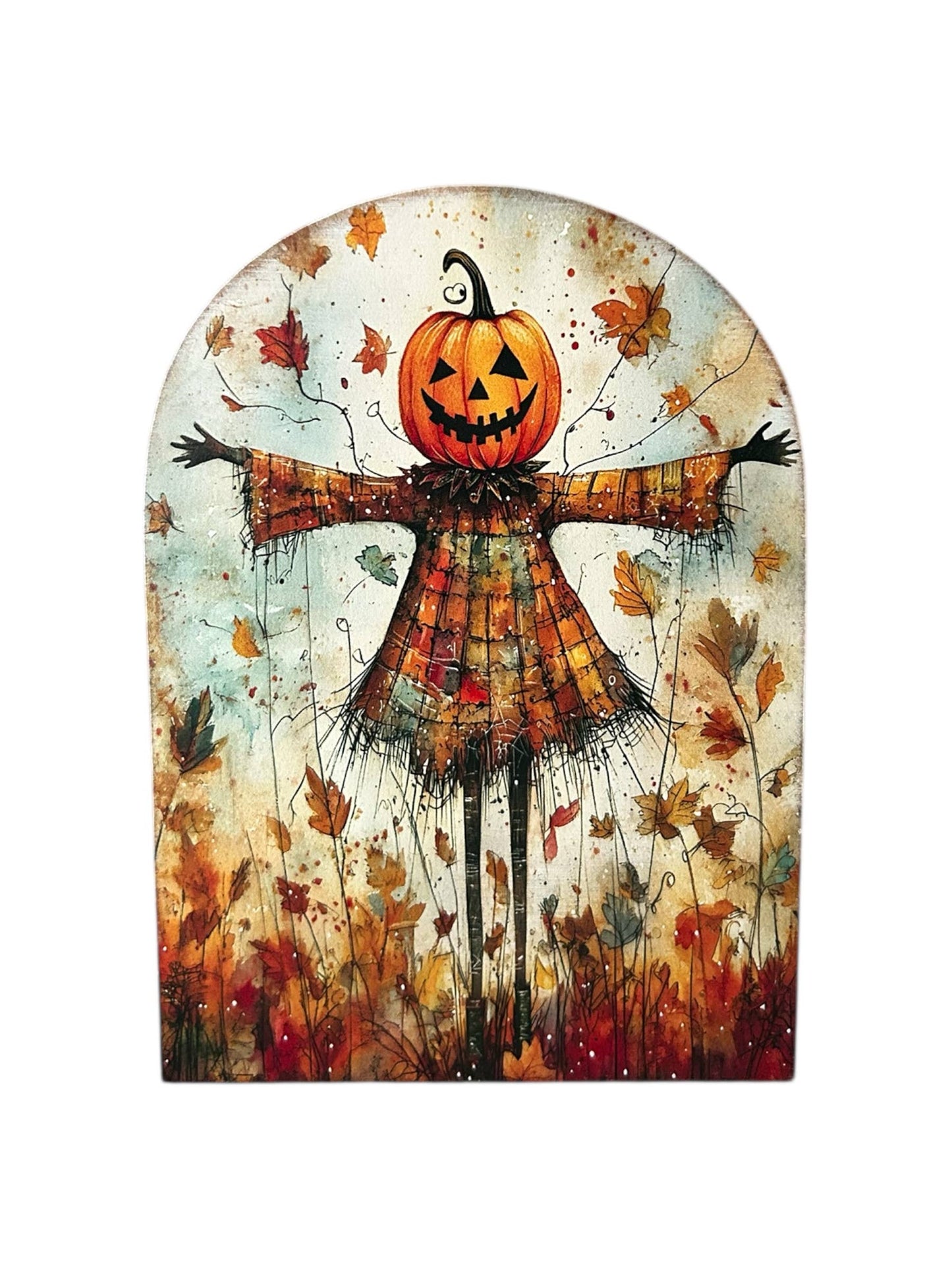 Scarecrow Pumpkin Wood Arch
