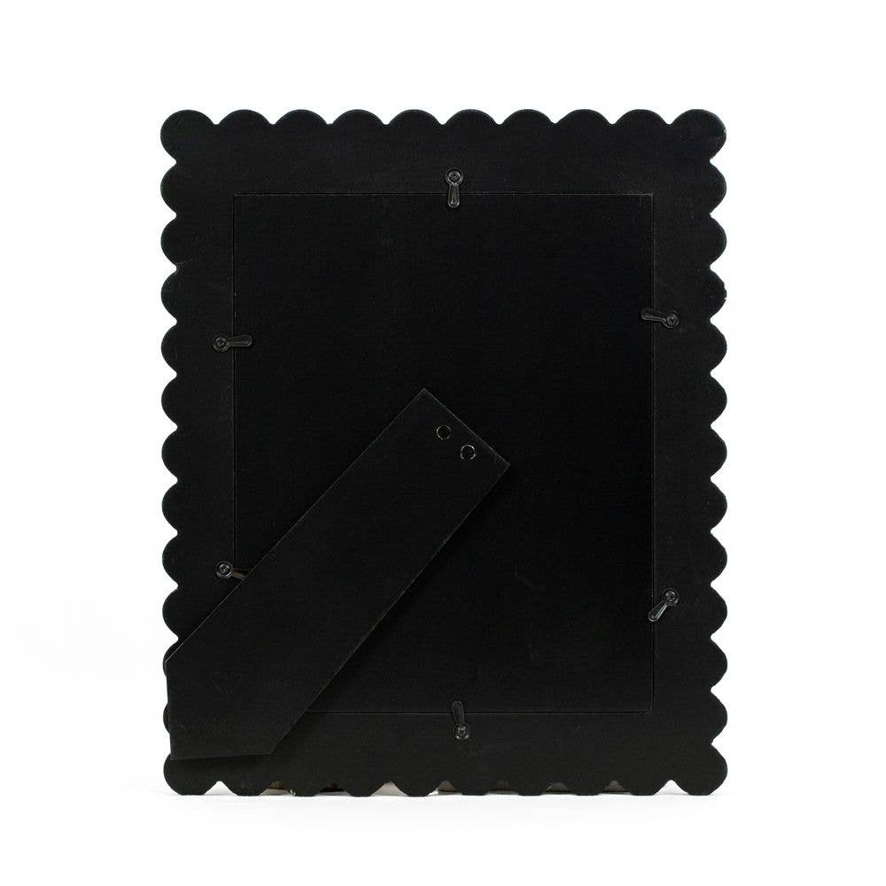 8X10 Black Wood Scallop Photo Frame