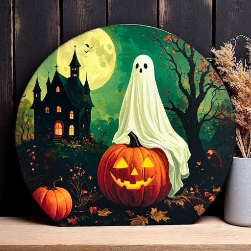 Ghost on Pumpkin
