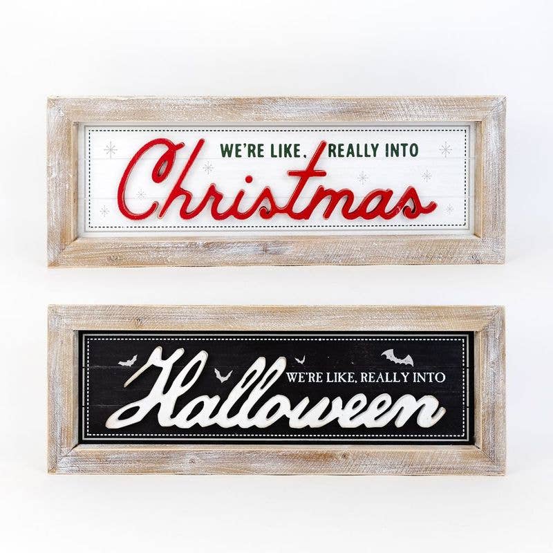 Halloween/Christmas Reversible Sign